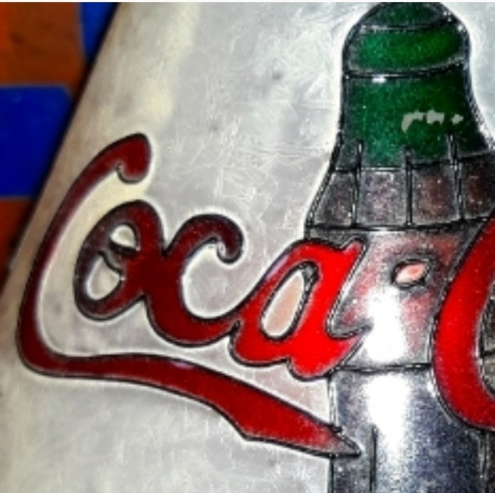 ❤COCA COLA FROSTED STAINED GLASS TEA LITE LAMP❤ - Picture 9 of 13
